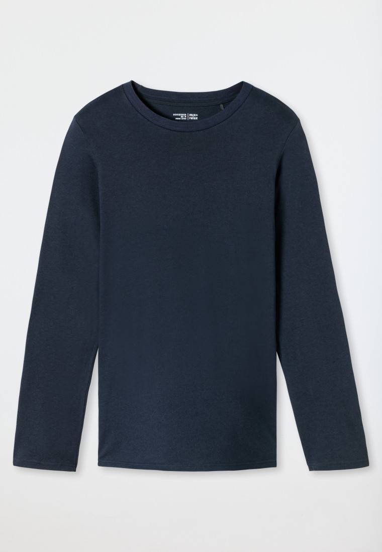 Schiesser Shirt langarm nachtblau - Mix+Relax Bestseller