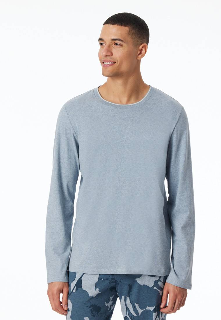 Schiesser Shirt langarm jeansblau meliert - Mix+Relax Saisonale Angebote