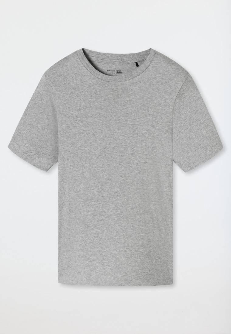 Schiesser Shirt kurzarm grau-meliert - Mix+Relax Kauf eins, bekomm eins gratis