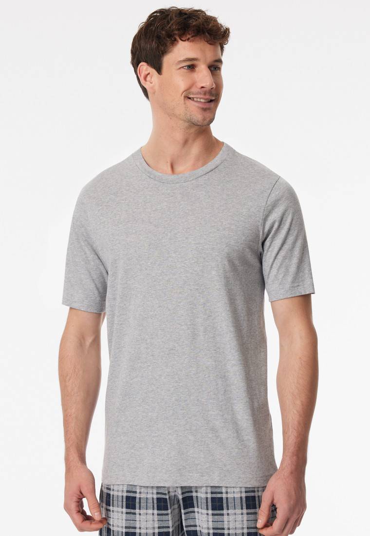 Schiesser Shirt kurzarm grau-meliert - Mix+Relax Kauf eins, bekomm eins gratis