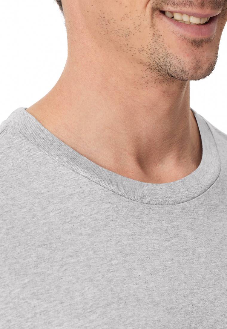 Schiesser Shirt kurzarm grau-meliert - Mix+Relax Kauf eins, bekomm eins gratis