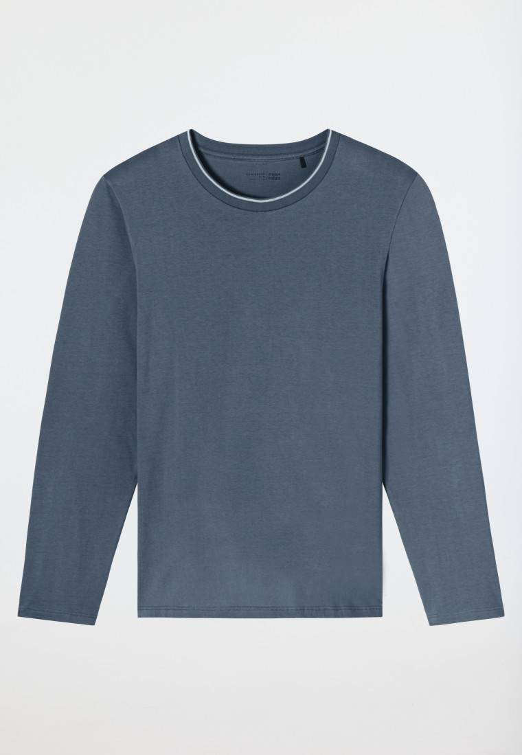 Schiesser Shirt langarm jeansblau - Mix+Relax Sonderangebote