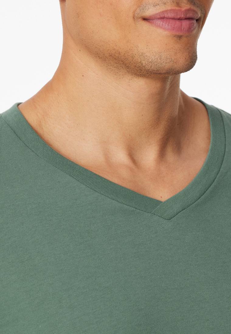 Schiesser Shirt langarm V-Ausschnitt grün - Mix+Relax Riesige Ersparnisse