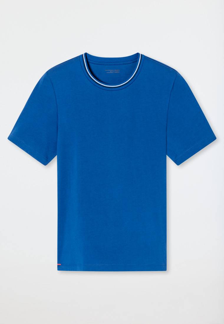 Schiesser Shirt kurzarm Organic Cotton Streifen indigo - Mix+Relax Discount Store für neue Produkte