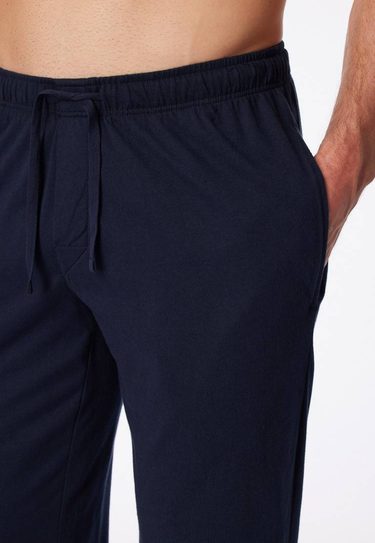 Schiesser Loungehose lang Jersey dunkelblau - Mix+Relax Nur noch ein Tag übrig