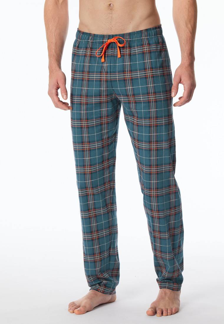 Schiesser Loungehose lang Organic Cotton kariert mehrfarbig - Mix+Relax Clearance-Verkauf