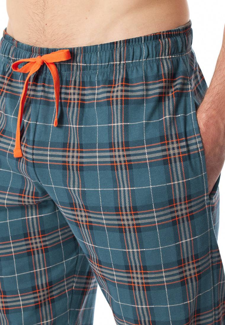 Schiesser Loungehose lang Organic Cotton kariert mehrfarbig - Mix+Relax Clearance-Verkauf