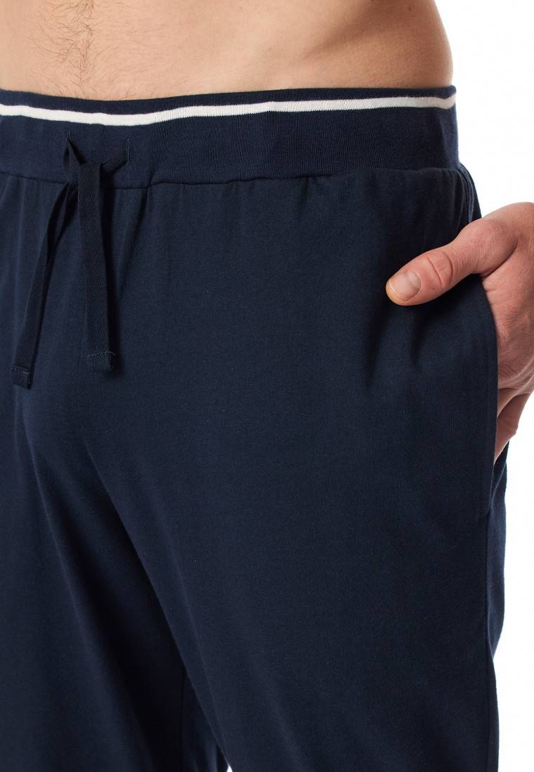 Schiesser Hose lang Bündchen nachtblau - Mix+Relax zollfrei