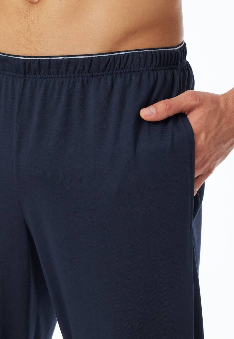Schiesser Hose lang nachtblau - Mix+Relax im Angebot