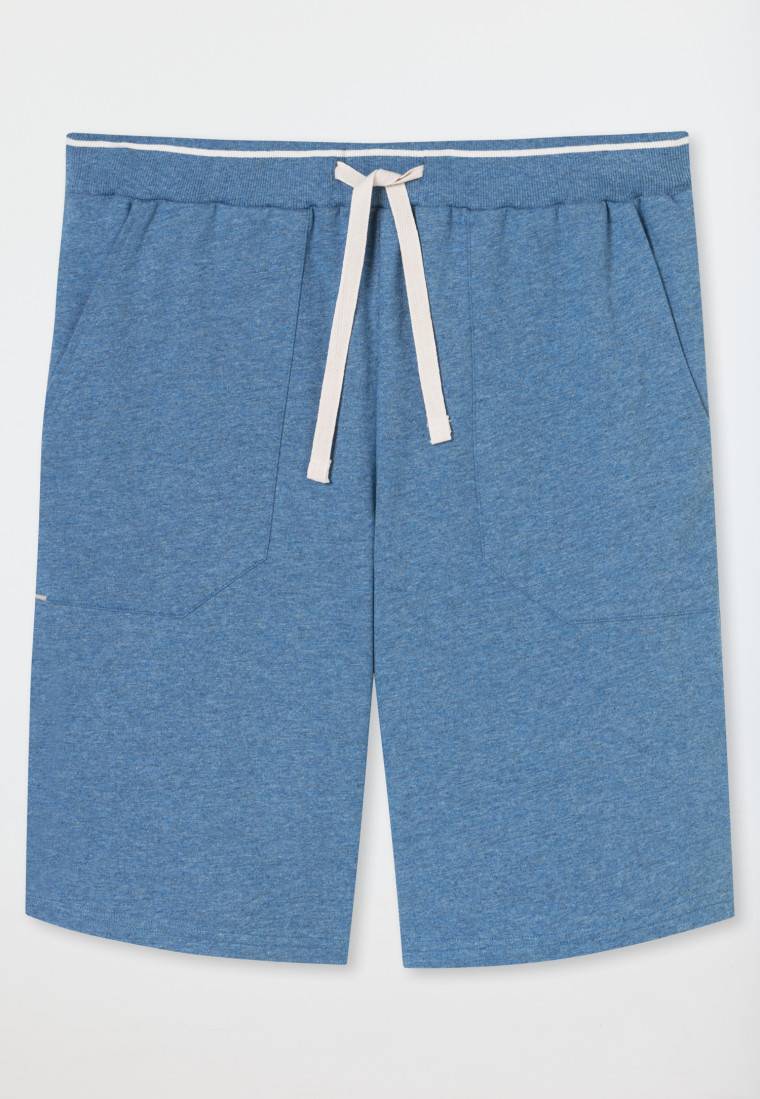 Schiesser Bermudashorts Sweatware Organic Cotton blau-meliert - Mix+Relax Blitzverkäufe