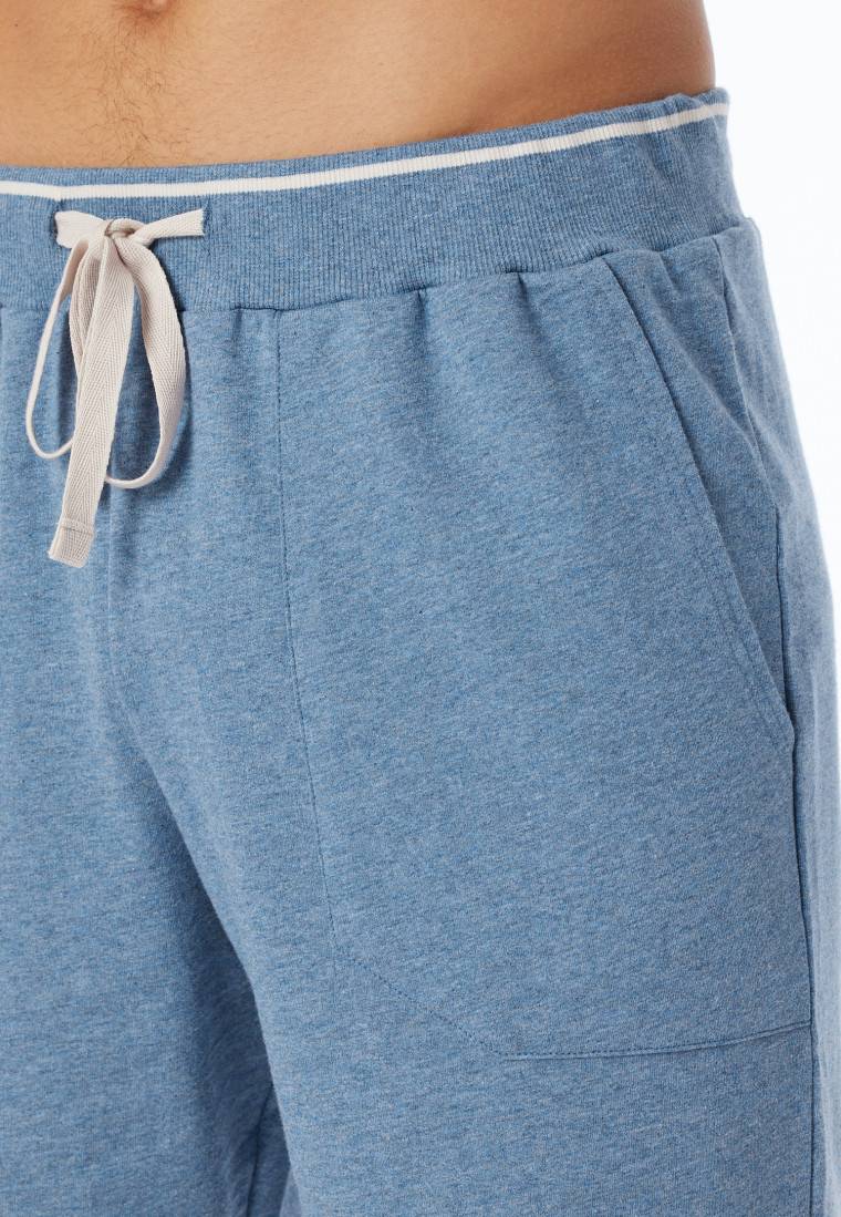 Schiesser Bermudashorts Sweatware Organic Cotton blau-meliert - Mix+Relax Blitzverkäufe