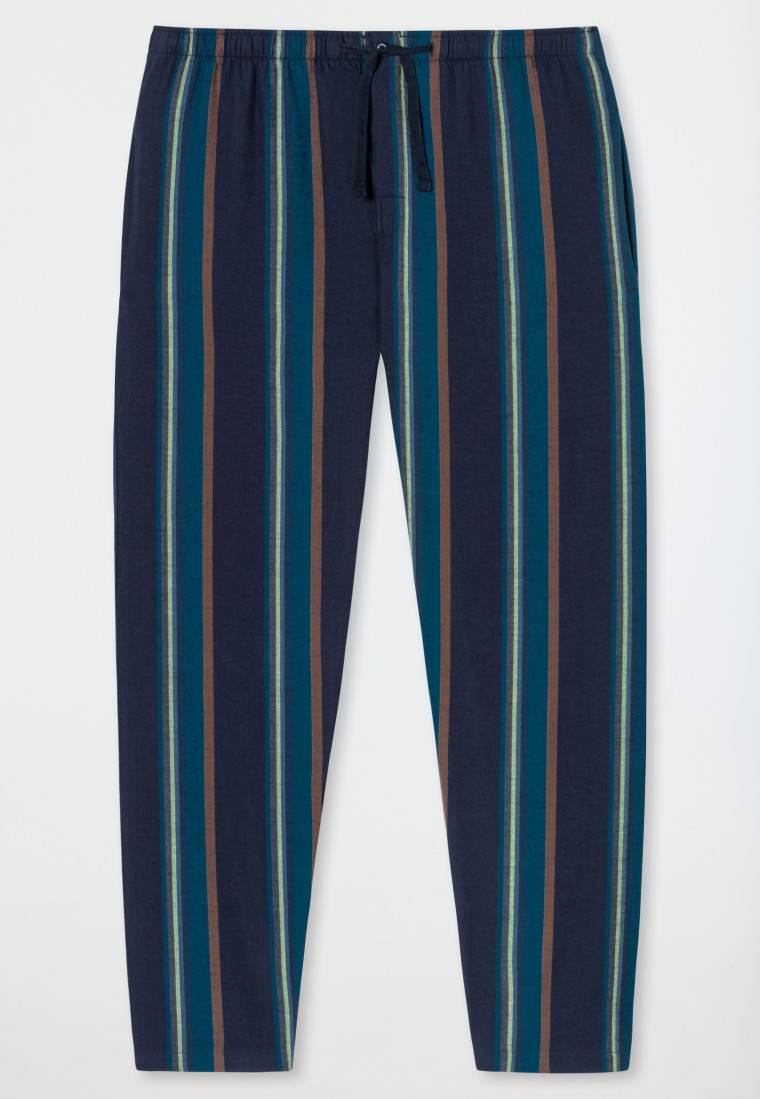Schiesser Hose lang Flanell Streifen multicolor - Mix+Relax Fabrikpreis