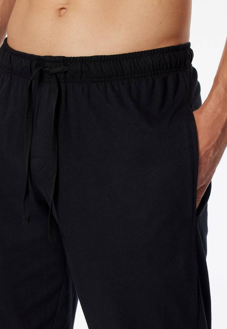 Schiesser Loungehose lang Jersey Bündchen schwarz- Mix+Relax Günstig kaufen