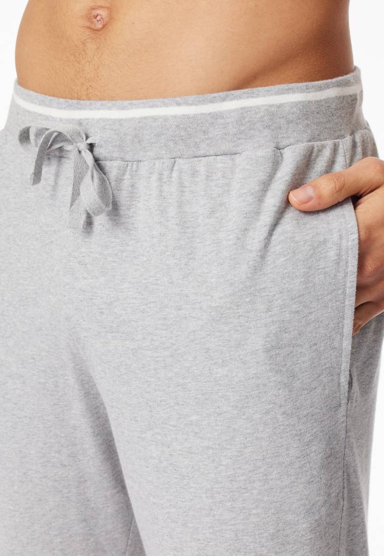 Schiesser Hose lang Bündchen grau meliert - Mix+Relax Großer Ausverkauf