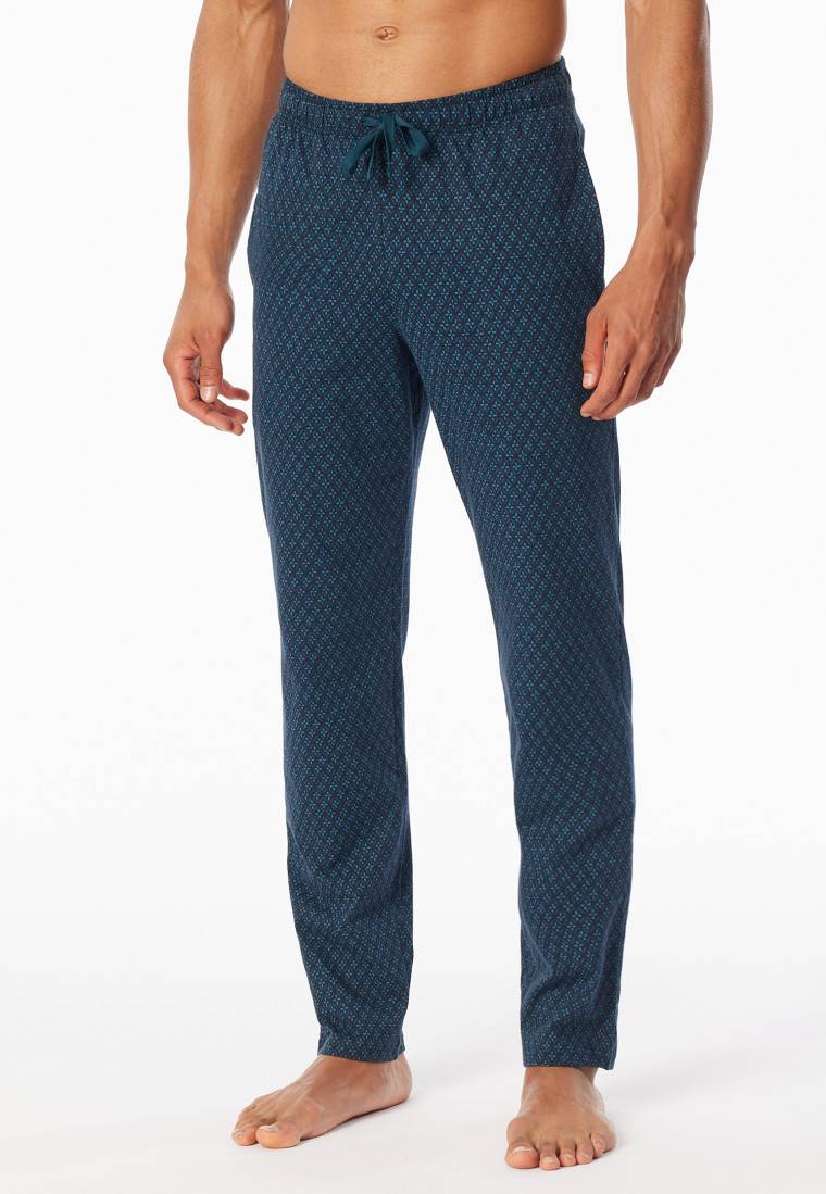 Schiesser Loungehose lang Organic Cotton dunkelblau - Mix+Relax Flash Sale