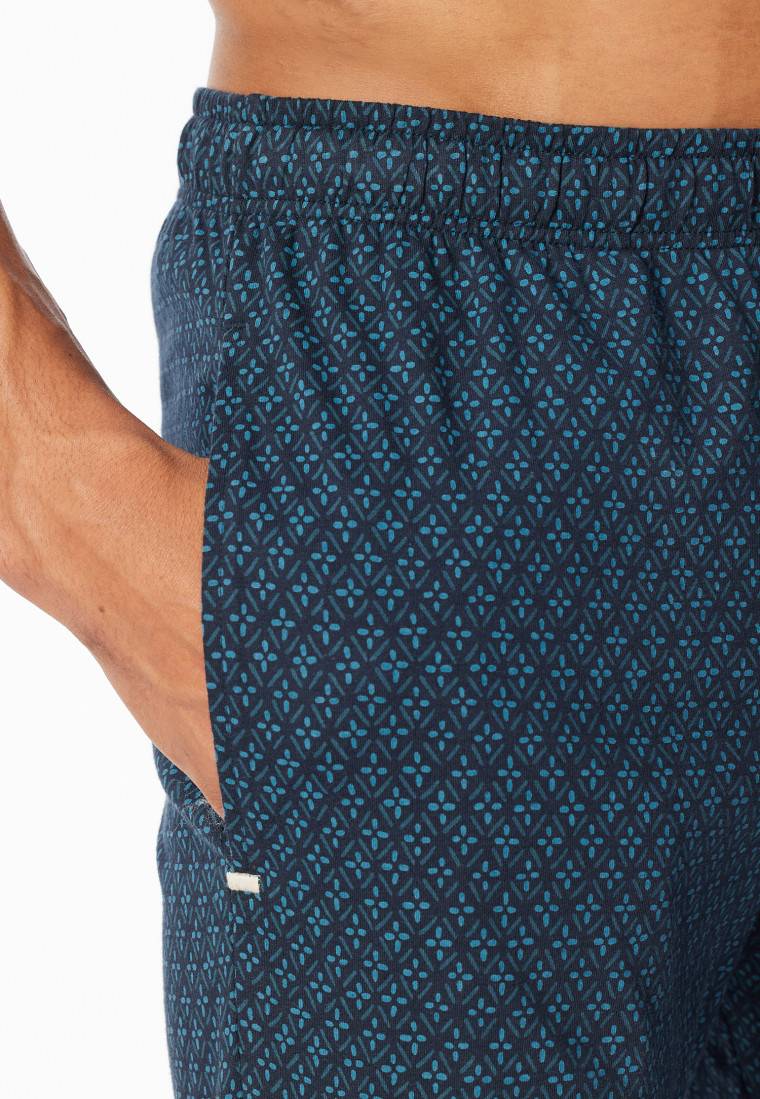 Schiesser Loungehose lang Organic Cotton dunkelblau - Mix+Relax Flash Sale