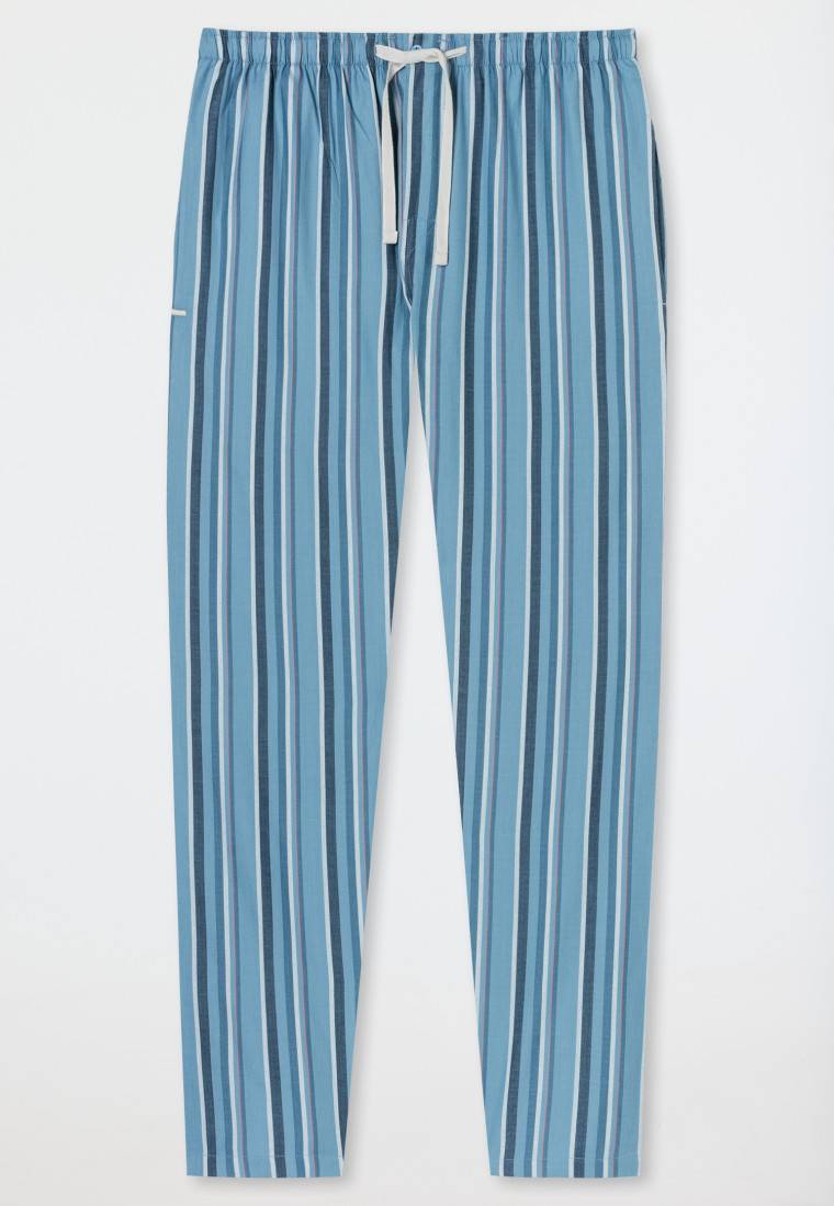 Schiesser Loungehose lang Webware Organic Cotton Streifen mehrfarbig - Mix+Relax Black Friday