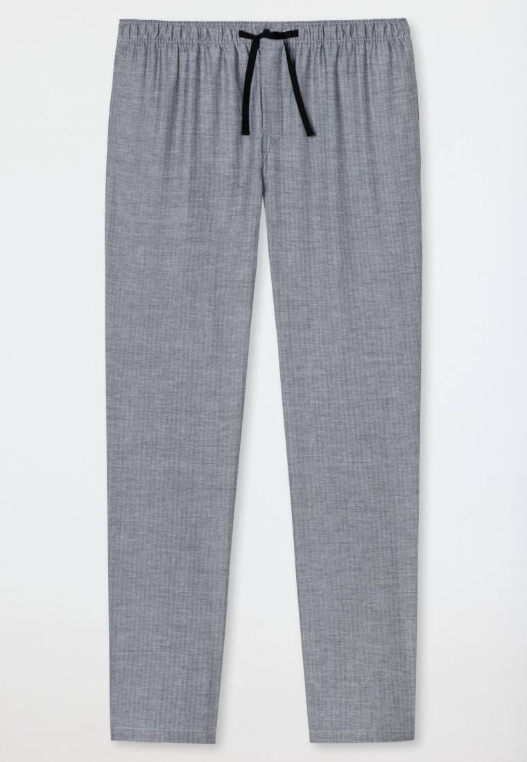 Schiesser Loungehose lang Webware Fischgrat schwarz-gemustert - Mix+Relax Muttertagsangebot