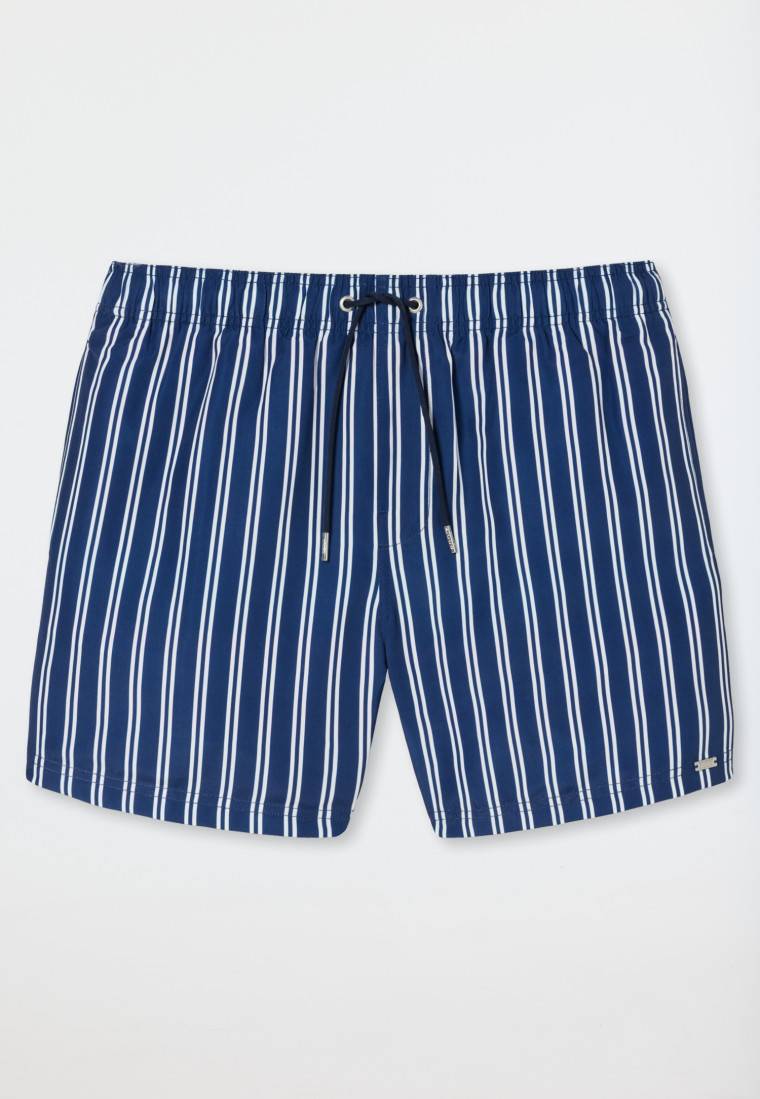 Schiesser Badeshorts Webware gestreift off-white - Classic Swim Jubiläumsangebot