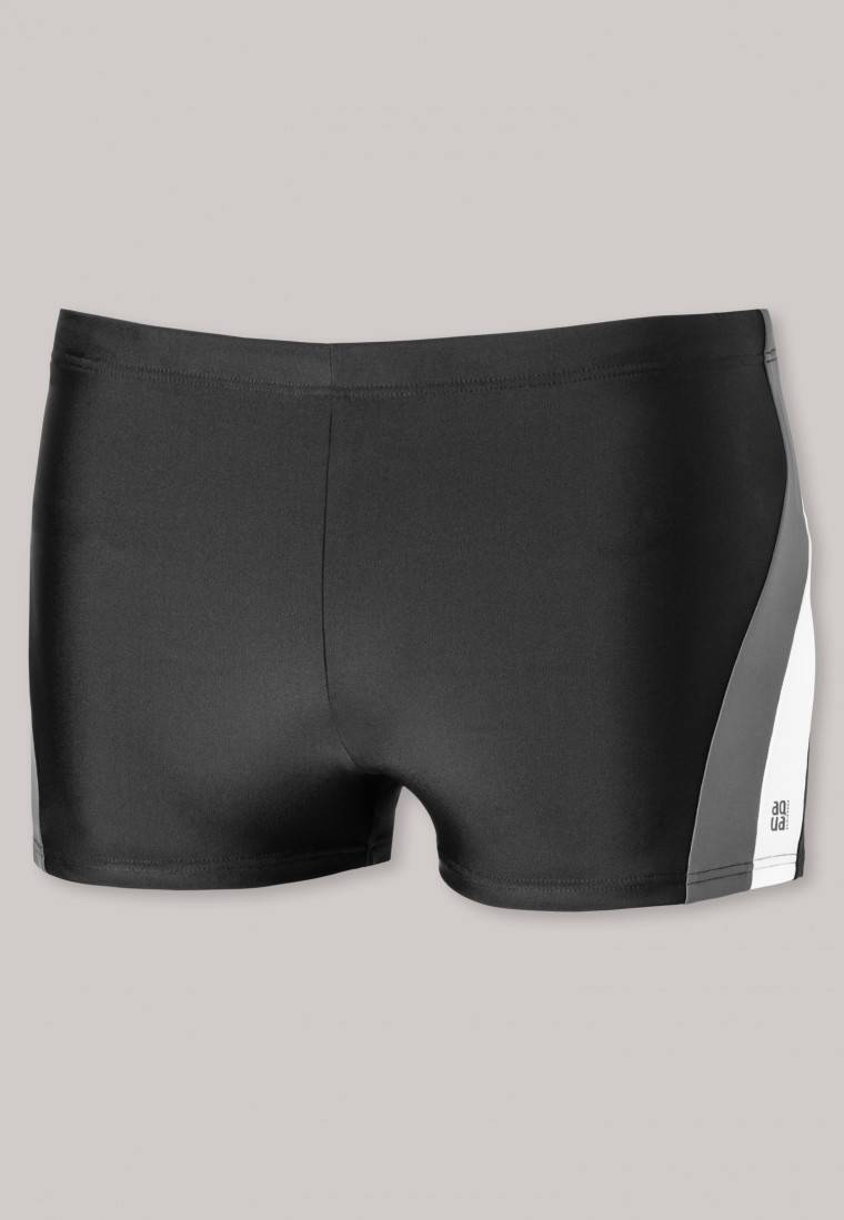 Schiesser Badehose Wirkware recycelt seitliche Streifen schwarz - Nautical Active Blitzangebot
