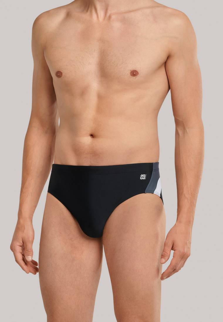 Schiesser Badehose Wirkware recycelt seitliche Streifen schwarz - Nautical Active Bestseller