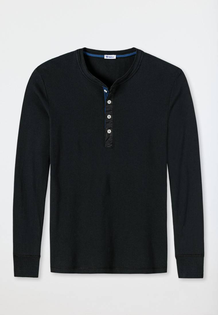 Schiesser Shirt langarm schwarz - Revival Karl-Heinz Kauf eins, bekomm eins gratis