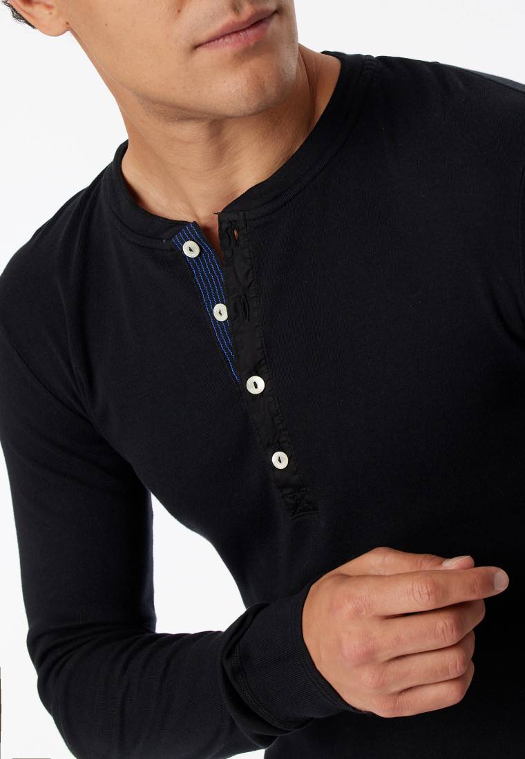 Schiesser Shirt langarm schwarz - Revival Karl-Heinz Kauf eins, bekomm eins gratis