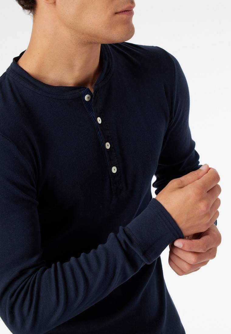 Schiesser Shirt langarm dunkelblau - Revival Karl-Heinz Tägliche Deals