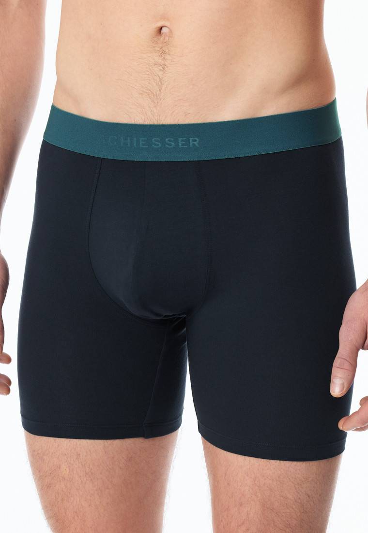 Schiesser Long-Shorts 2er-Pack Organic Cotton Webgummibund mehrfarbig - 95/5 Riesige Ersparnisse