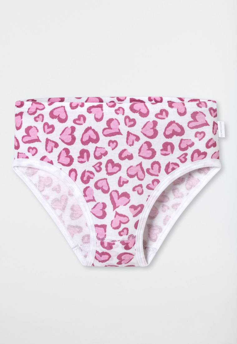 Schiesser Slips 3er-Pack Herzen rosa/weiß - Fine Rib Kostenlose Rückgabe