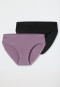 Schiesser Slips 2er-Pack schwarz/ violett - Fresh Vibe Letzte 3 Tage