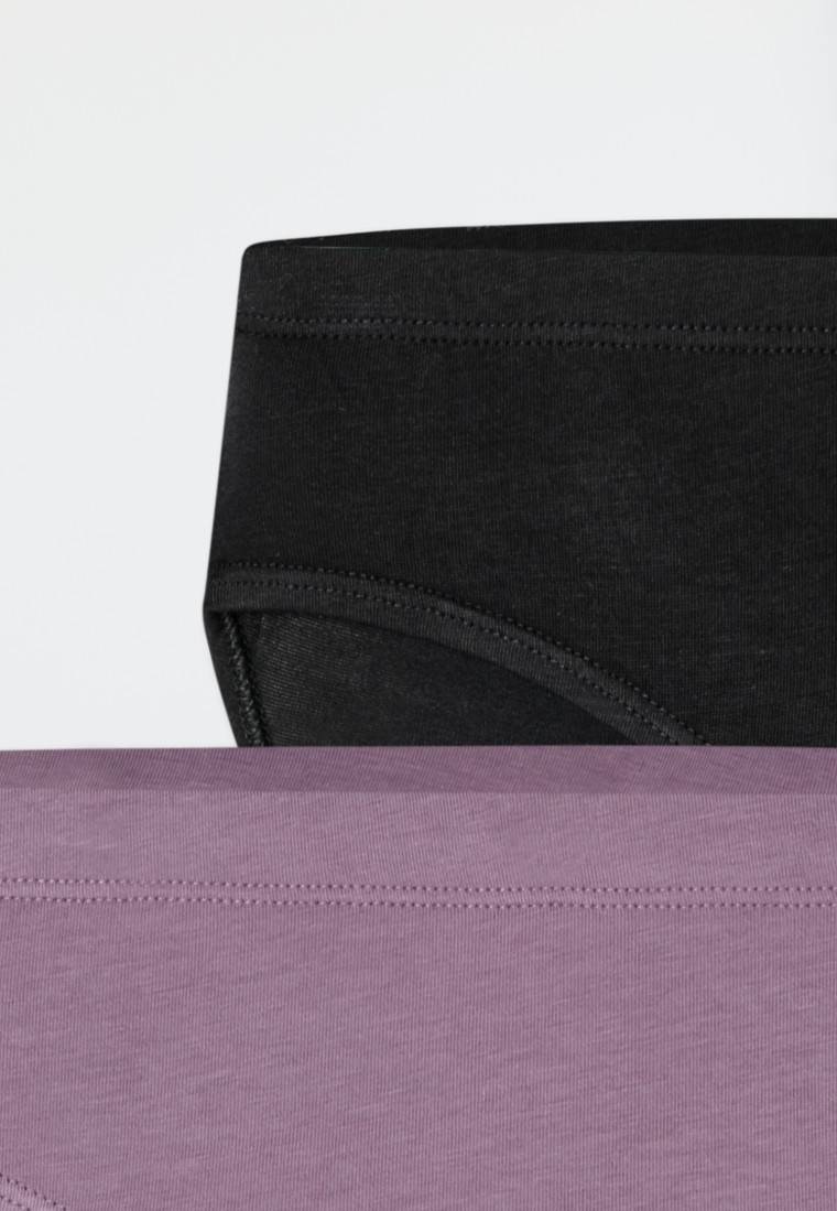 Schiesser Slips 2er-Pack schwarz/ violett - Fresh Vibe Letzte 3 Tage