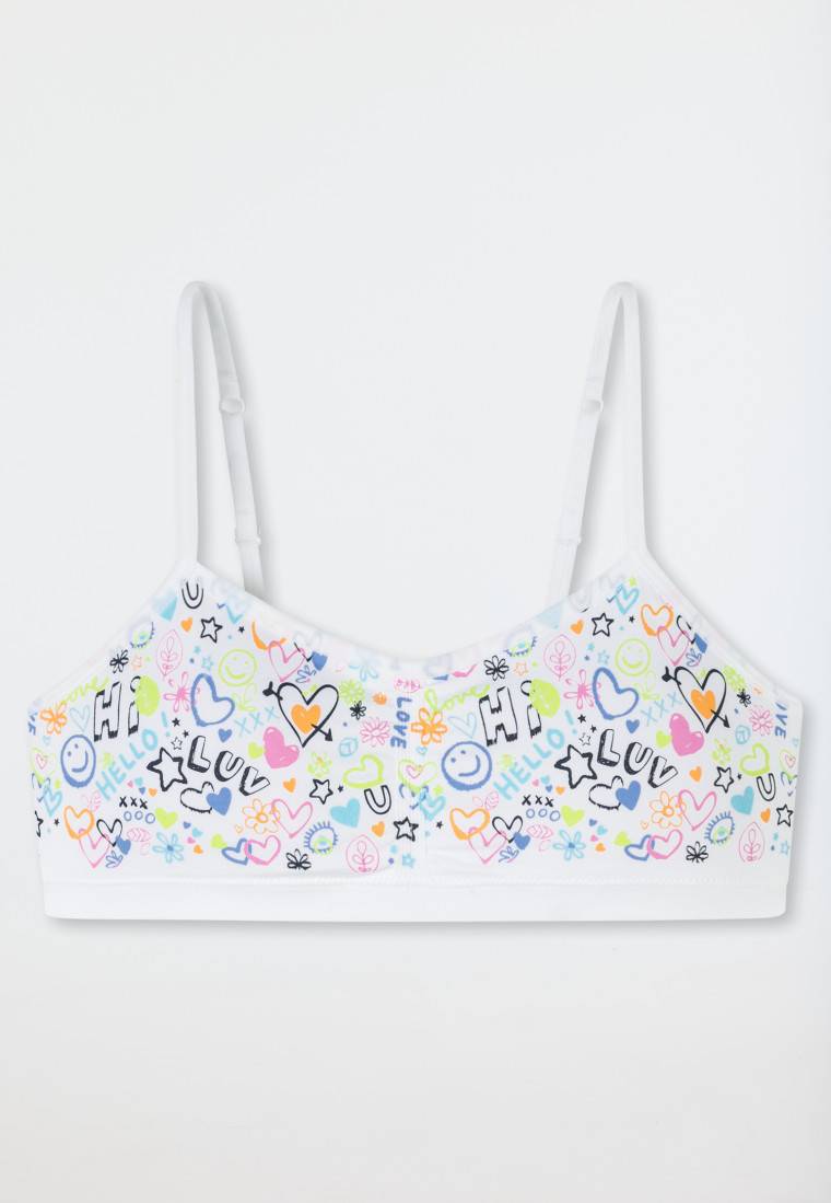 Schiesser Bustier Jersey Herzchen multicolor gemustert - Seamless Letzter Tag