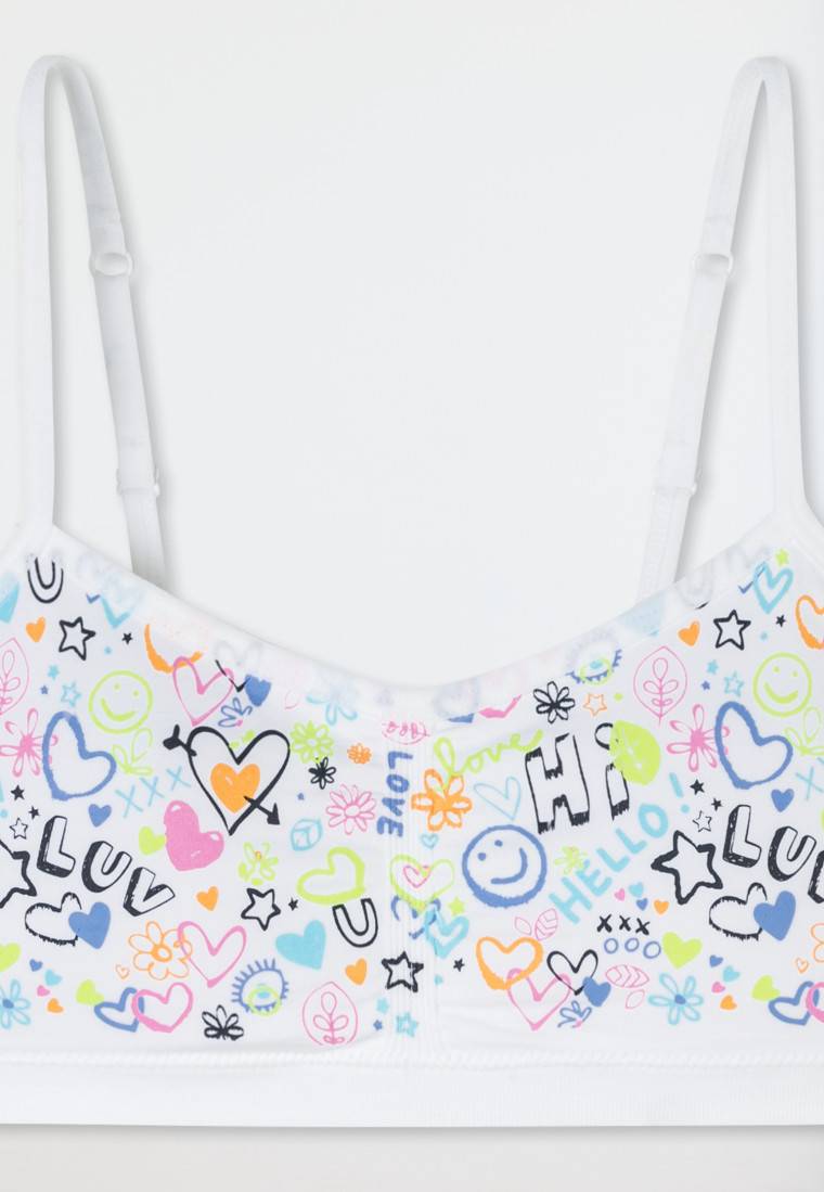 Schiesser Bustier Jersey Herzchen multicolor gemustert - Seamless Letzter Tag