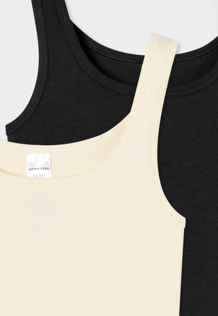 Schiesser Tops 2er-Pack Organic Cotton schwarz / offwhite - 95/5 Zeitbegrenzte Promotion