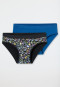 Schiesser Slips 2er-Pack dunkelblau/ schwarz gemustert - Seamless Bis zu 50% Rabatt
