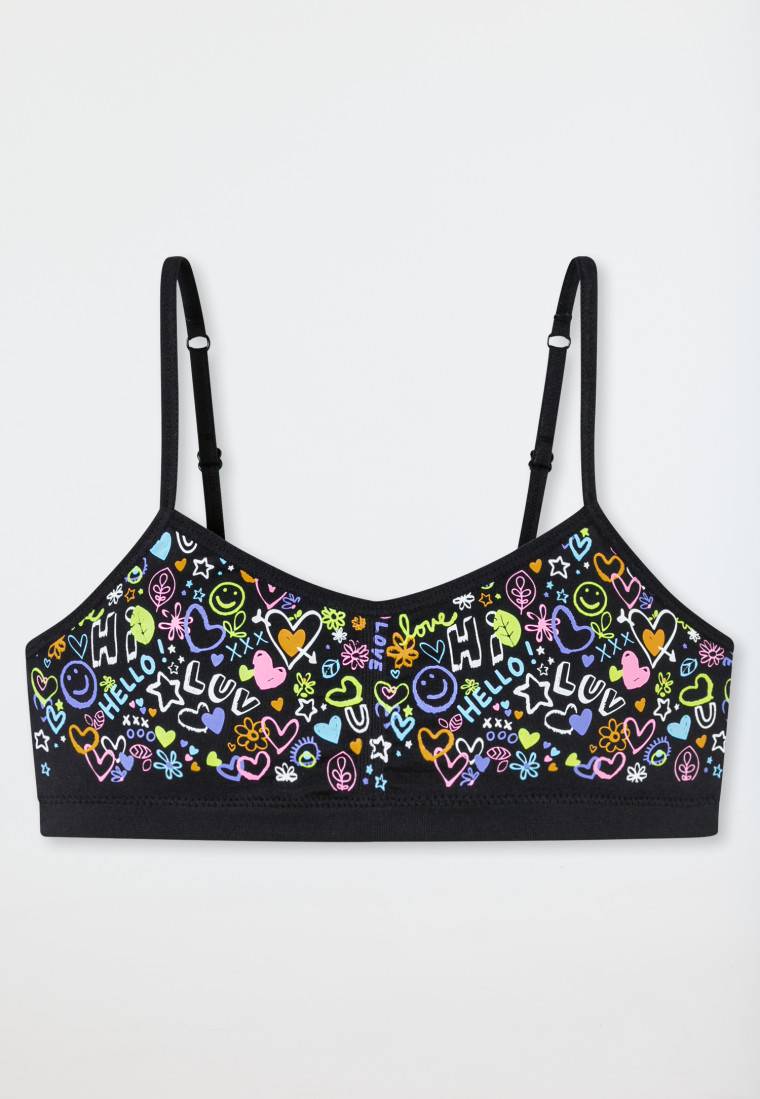 Schiesser Bustier Jersey Herzchen multicolor gemustert - Seamless Clearance-Verkauf