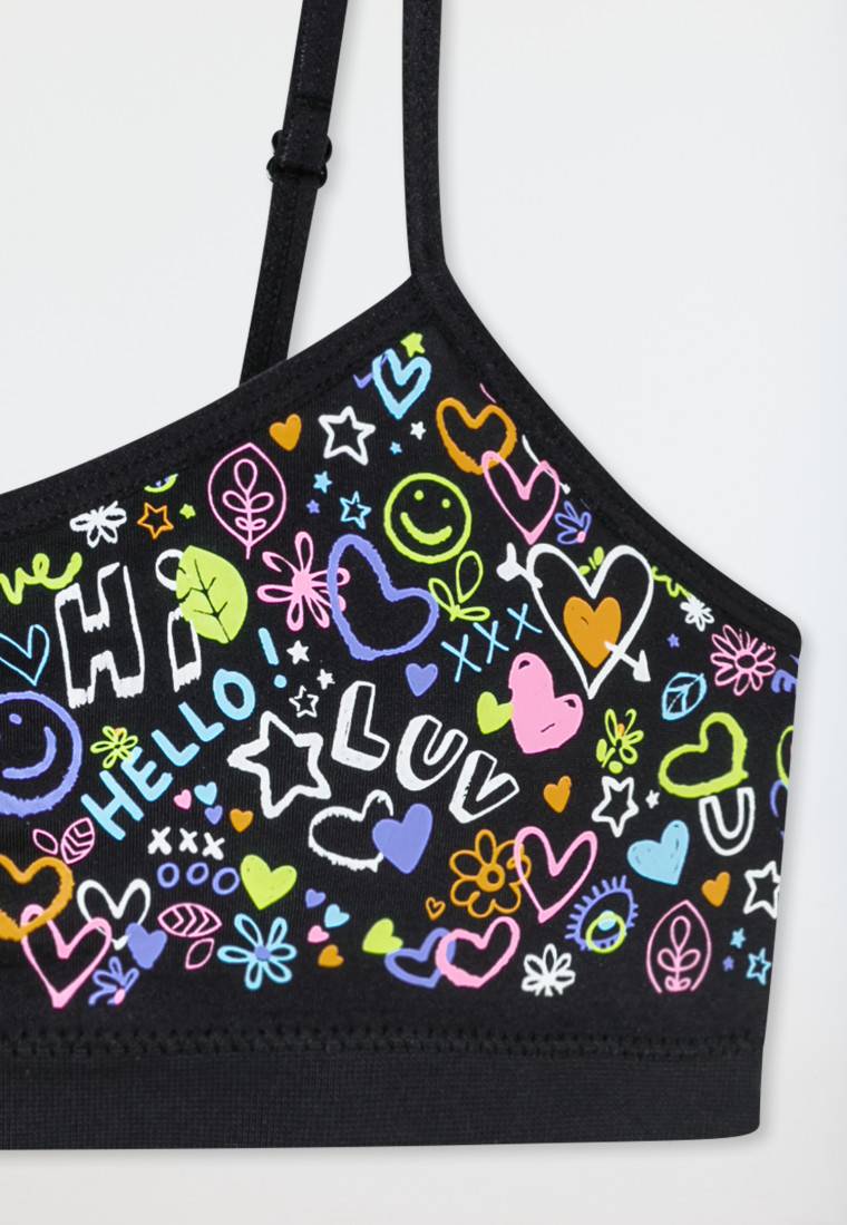 Schiesser Bustier Jersey Herzchen multicolor gemustert - Seamless Clearance-Verkauf