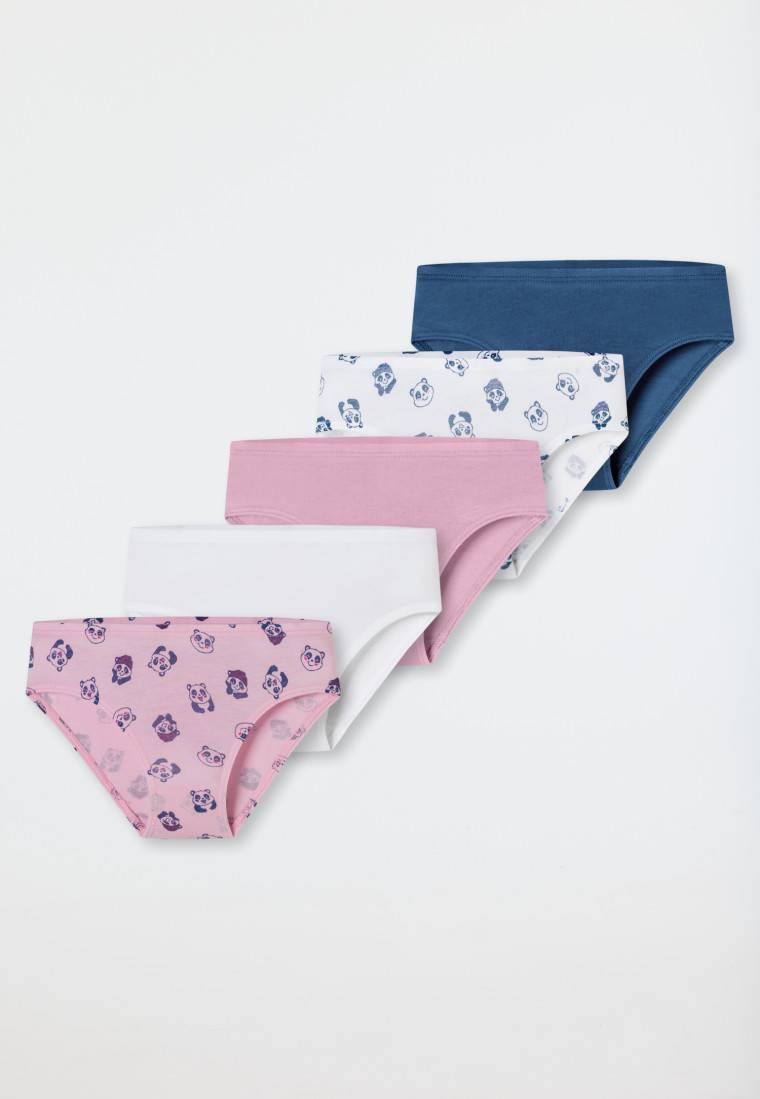 Schiesser Slips 5er-Pack Organic Cotton Softbund Pandas Ringel mehrfarbig - 95/5 Kostenloser Versand international