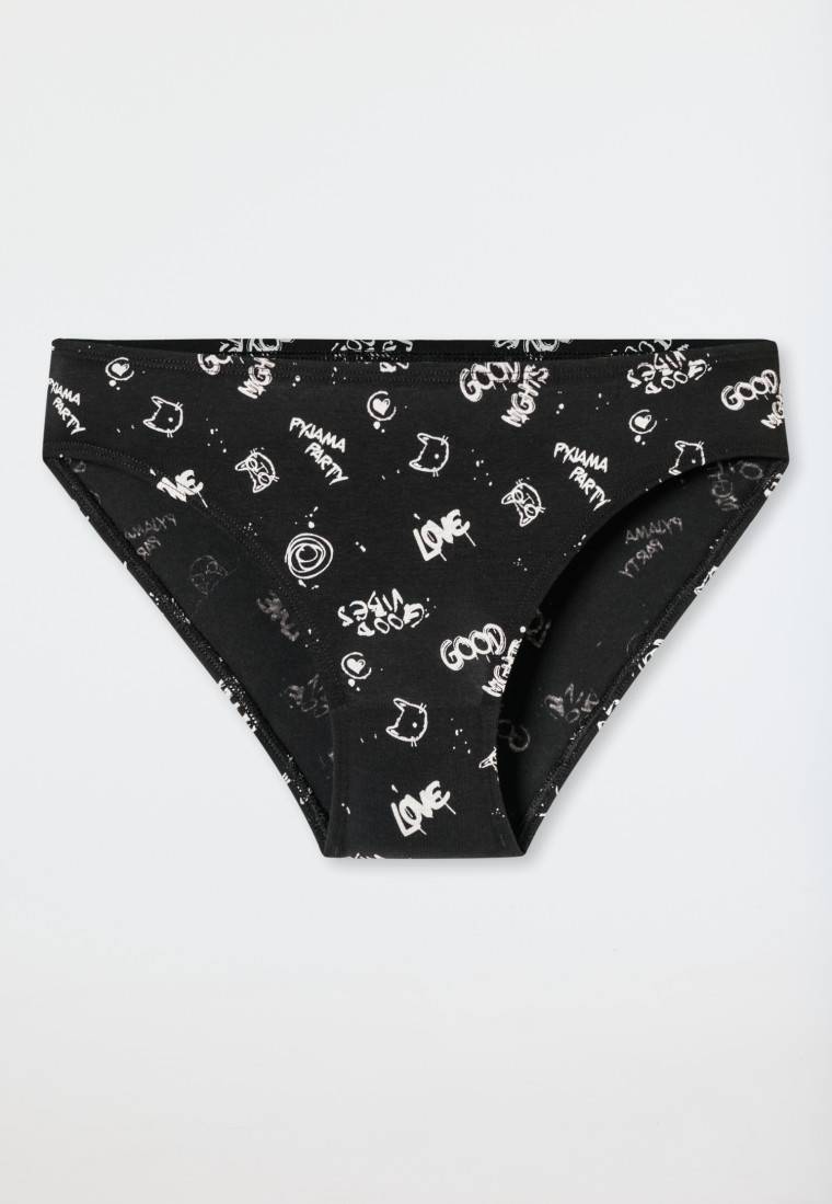 Schiesser Slips 3er-Pack Organic Cotton schwarz bedruckt - 95/5 Begrenzt auf 3 Tage