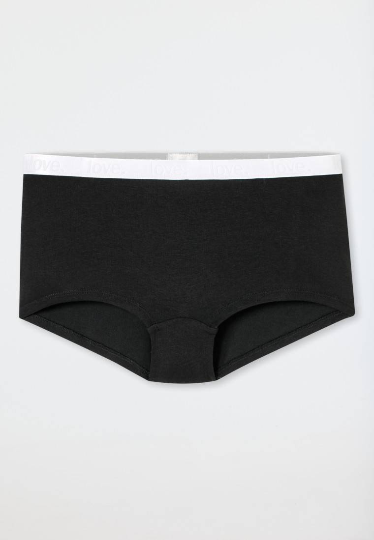 Schiesser Shorts 3er-Pack Organic Cotton schwarz / off-white - 95/5 zollfrei