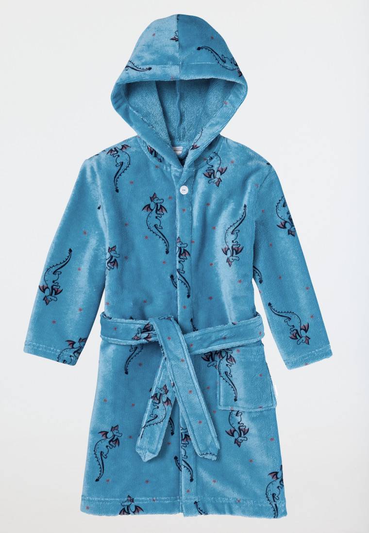 Schiesser Bademantel Velours Drachendruck aquarium - Girls World 50% Rabatt für begrenzte Zeit