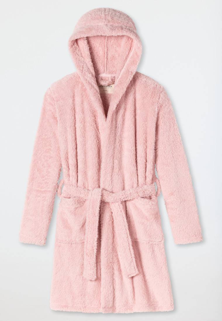 Schiesser Bademantel Teddy-Fleece rosé - Original Classics Fabrikpreis