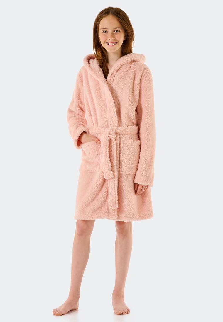 Schiesser Bademantel Teddy-Fleece rosé - Original Classics Fabrikpreis