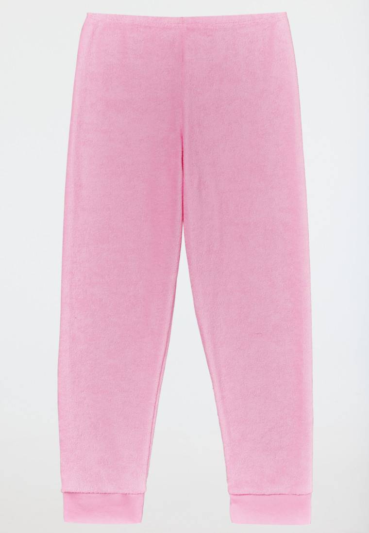 Schiesser Schlafanzug lang Frottee Bündchen Ringel rosé - Girls World Günstig kaufen