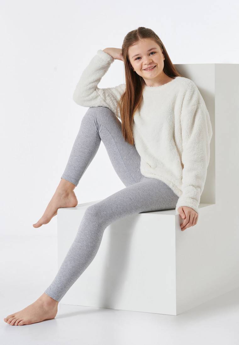 Schiesser Schlafanzug lang Fleece off-white - Teens Nightwear Versandkostenfrei