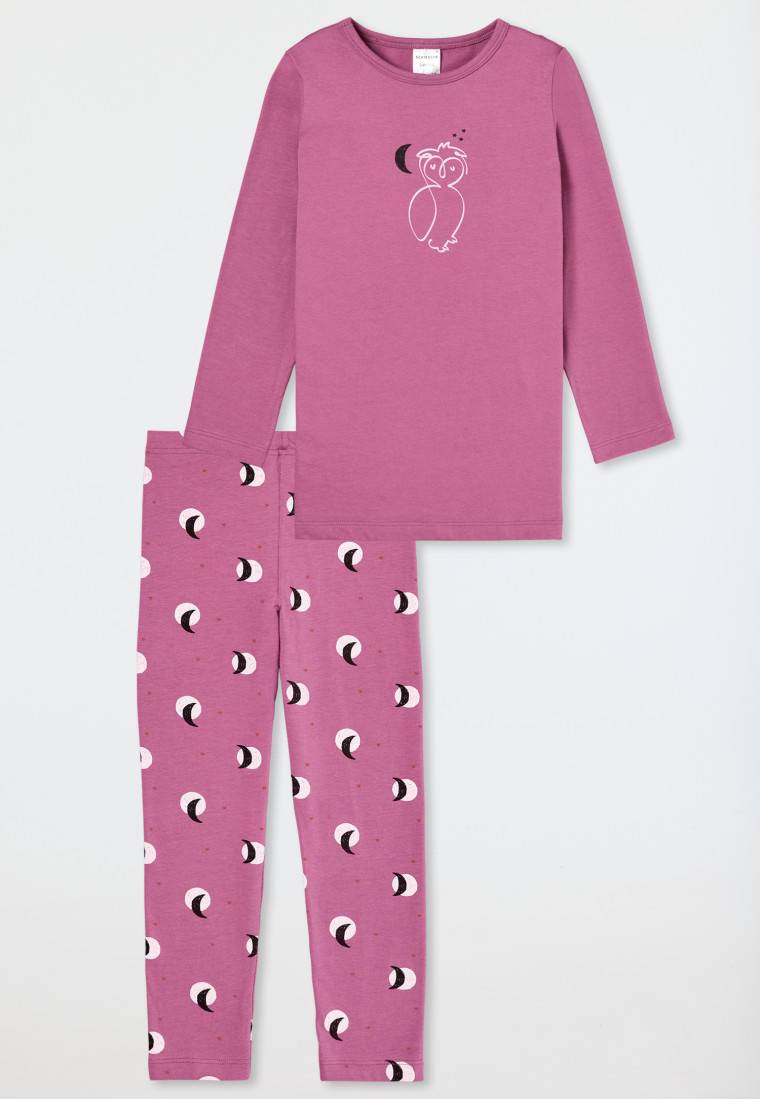 Schiesser Schlafanzug lang Leggings Eule Mond malve - Natural Love Black Friday