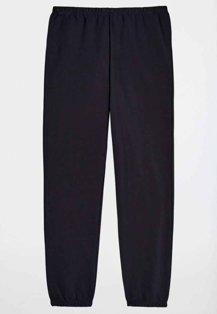 Schiesser Schlafanzug lang Sweatware Bündchen grau-meliert - Nightwear Muttertagsangebot