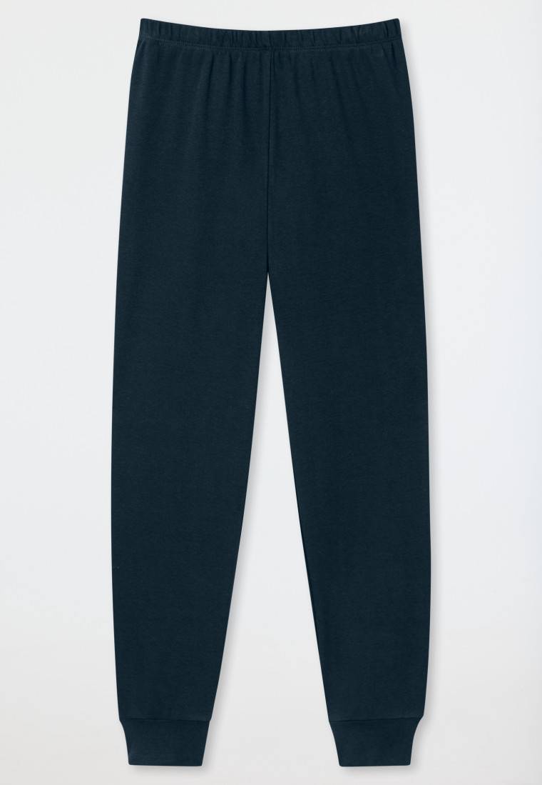 Schiesser Schlafanzug lang Interlock Bündchen Traummotive nachtblau - Nightwear Heißer Verkauf