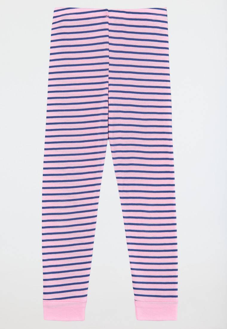 Schiesser Schlafanzug lang Feinripp Panda Ringel blau - Girls World Tägliche Deals